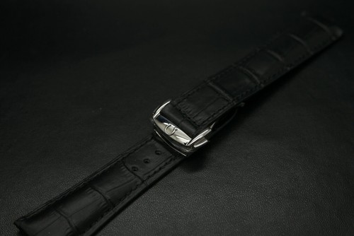 Premium 22mm black leather - black,
